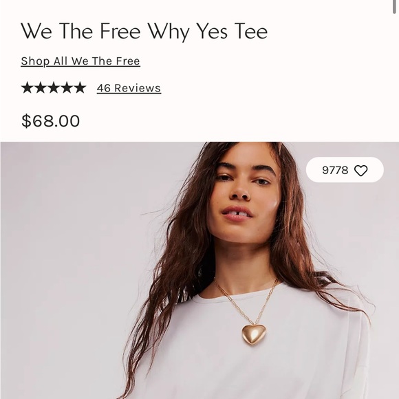Free People Why Say Yes Tee Small - Picture 2 of 7